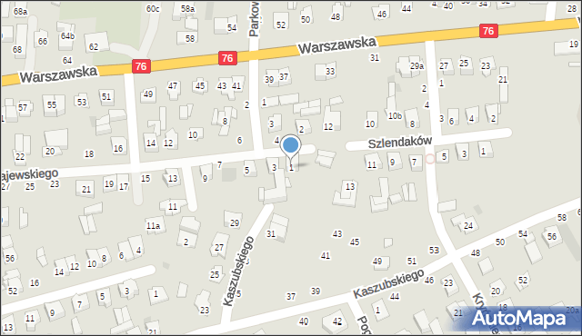 Łuków, Majewskiego Jana Stanisława, 1, mapa Łuków