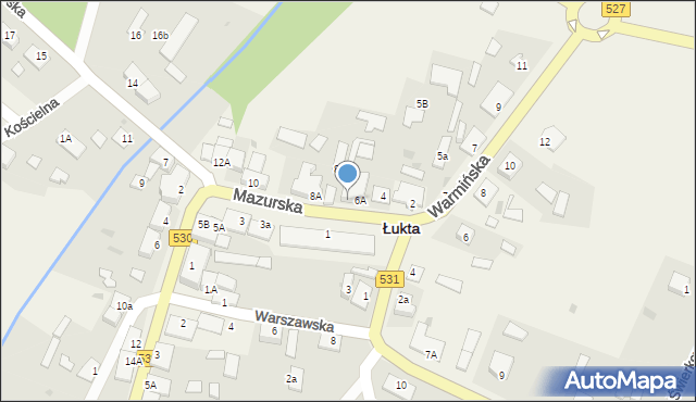Łukta, Mazurska, 6B, mapa Łukta