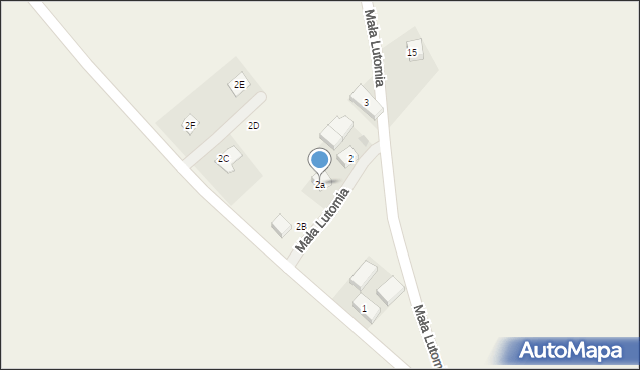 Lutomia Dolna, Mała Lutomia, 2a, mapa Lutomia Dolna
