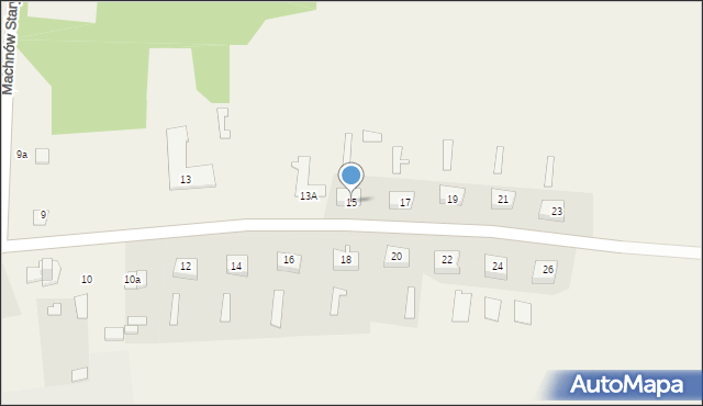 Machnów Stary, Machnów Stary, 15, mapa Machnów Stary