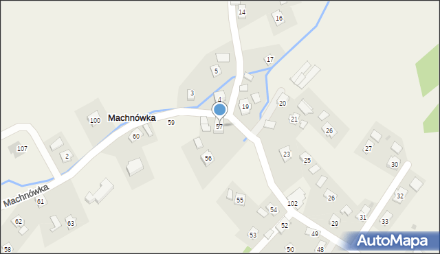 Machnówka, Machnówka, 57, mapa Machnówka