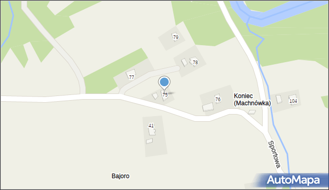 Machnówka, Machnówka, 75, mapa Machnówka
