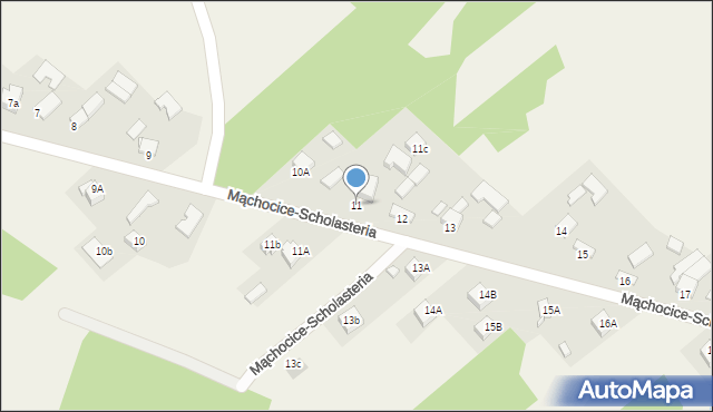 Mąchocice-Scholasteria, Mąchocice-Scholasteria, 11, mapa Mąchocice-Scholasteria