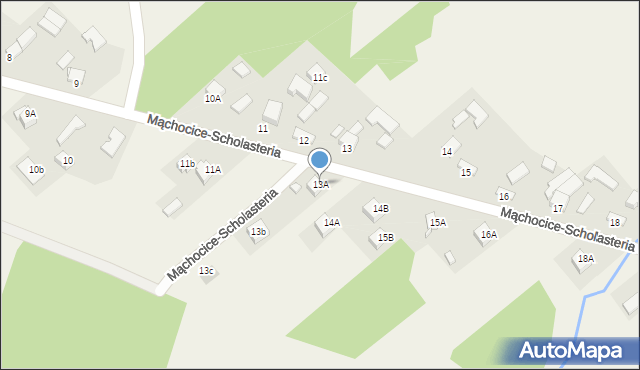 Mąchocice-Scholasteria, Mąchocice-Scholasteria, 13A, mapa Mąchocice-Scholasteria