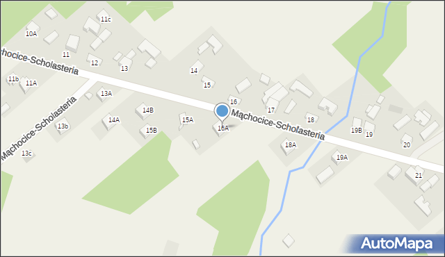 Mąchocice-Scholasteria, Mąchocice-Scholasteria, 16A, mapa Mąchocice-Scholasteria