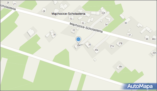 Mąchocice-Scholasteria, Mąchocice-Scholasteria, 33A, mapa Mąchocice-Scholasteria