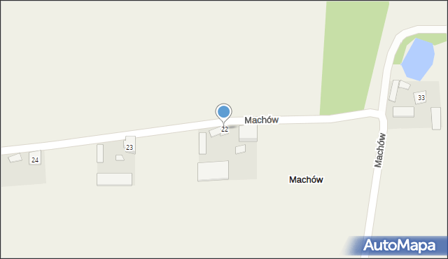 Machów, Machów, 22, mapa Machów