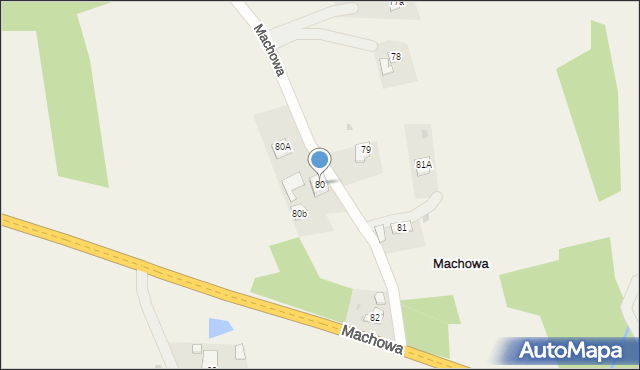 Machowa, Machowa, 80, mapa Machowa