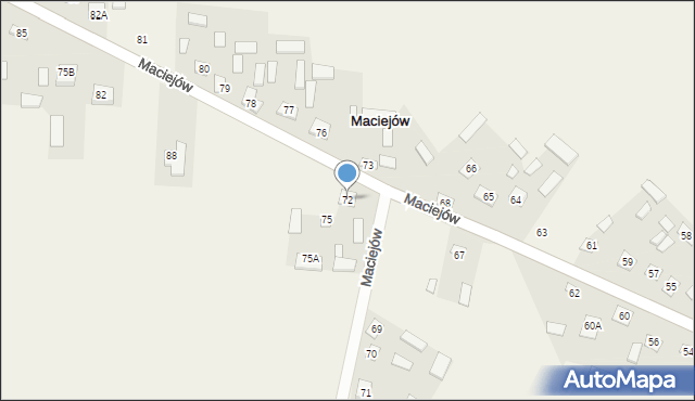 Maciejów, Maciejów, 72, mapa Maciejów