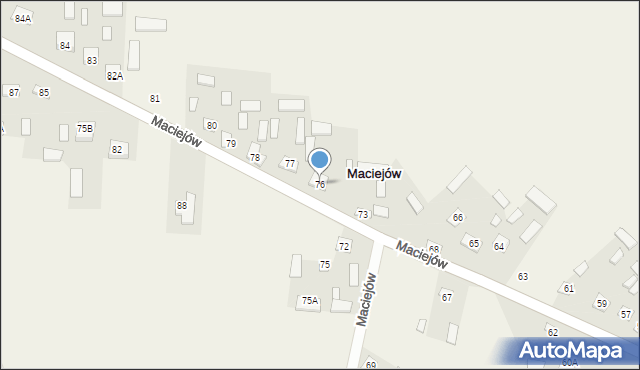 Maciejów, Maciejów, 76, mapa Maciejów