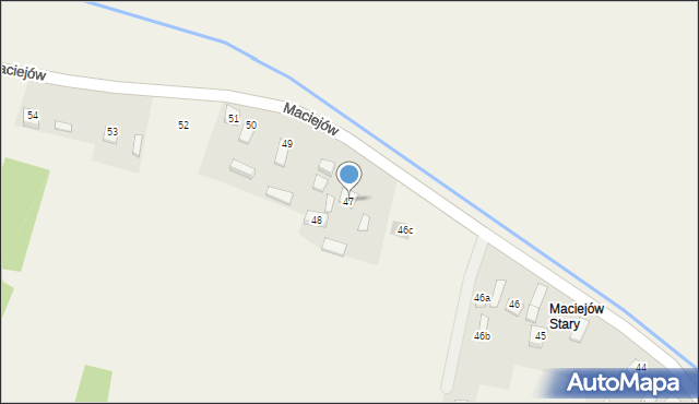 Maciejów, Maciejów, 47, mapa Maciejów