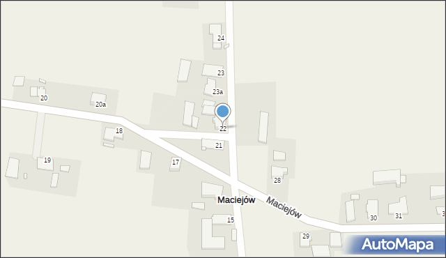 Maciejów, Maciejów, 22, mapa Maciejów