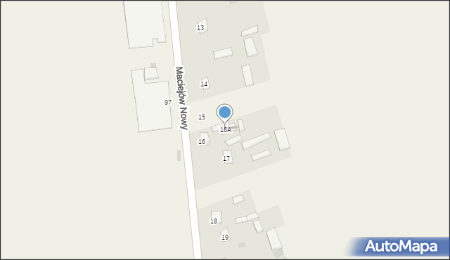 Maciejów Nowy, Maciejów Nowy, 16A, mapa Maciejów Nowy