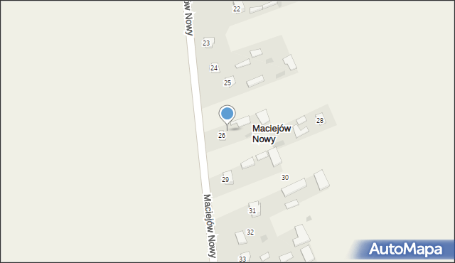 Maciejów Nowy, Maciejów Nowy, 27, mapa Maciejów Nowy