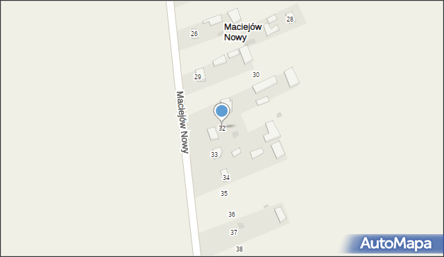 Maciejów Nowy, Maciejów Nowy, 32, mapa Maciejów Nowy