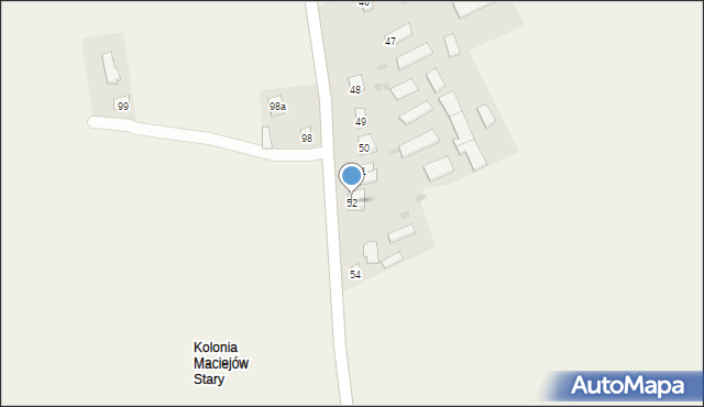 Maciejów Nowy, Maciejów Nowy, 52, mapa Maciejów Nowy