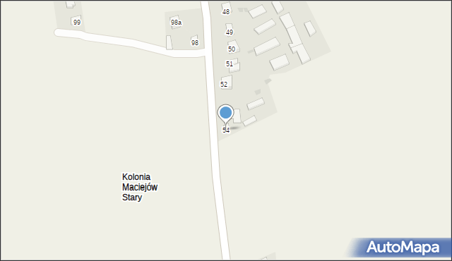 Maciejów Nowy, Maciejów Nowy, 54, mapa Maciejów Nowy