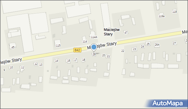 Maciejów Stary, Maciejów Stary, 19, mapa Maciejów Stary