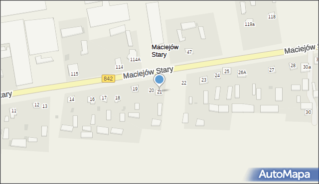 Maciejów Stary, Maciejów Stary, 21, mapa Maciejów Stary