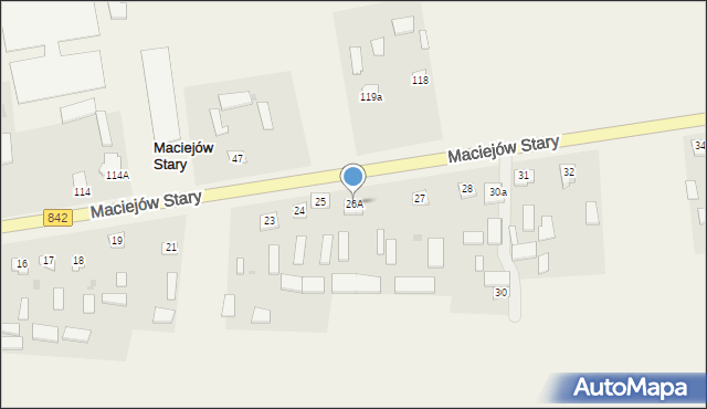 Maciejów Stary, Maciejów Stary, 26A, mapa Maciejów Stary