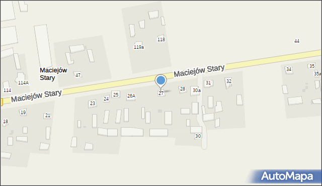 Maciejów Stary, Maciejów Stary, 27, mapa Maciejów Stary