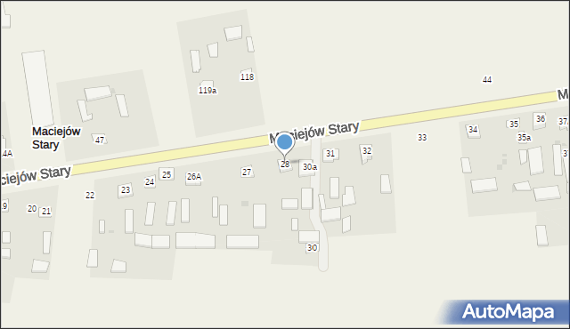 Maciejów Stary, Maciejów Stary, 28, mapa Maciejów Stary