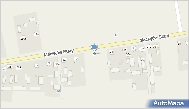 Maciejów Stary, Maciejów Stary, 33, mapa Maciejów Stary