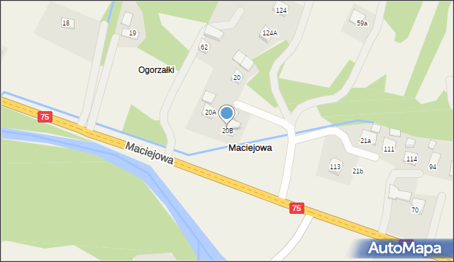 Maciejowa, Maciejowa, 20B, mapa Maciejowa