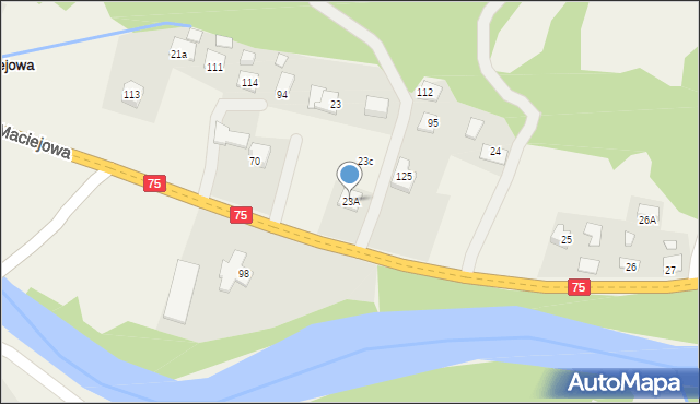 Maciejowa, Maciejowa, 23A, mapa Maciejowa