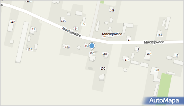 Maciejowice, Maciejowice, 15A, mapa Maciejowice