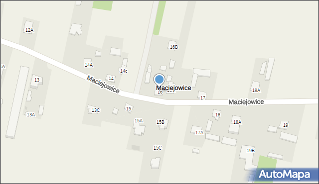 Maciejowice, Maciejowice, 16, mapa Maciejowice