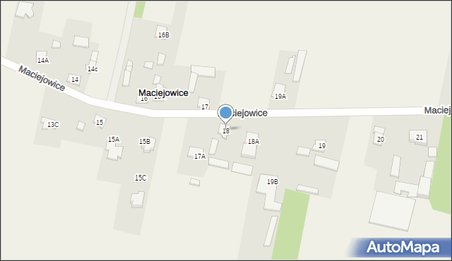 Maciejowice, Maciejowice, 18, mapa Maciejowice