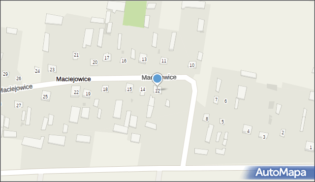 Maciejowice, Maciejowice, 12, mapa Maciejowice