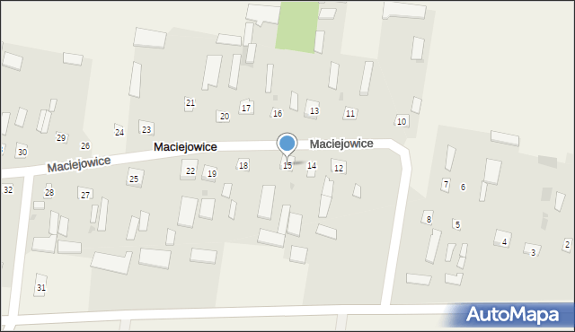 Maciejowice, Maciejowice, 15, mapa Maciejowice