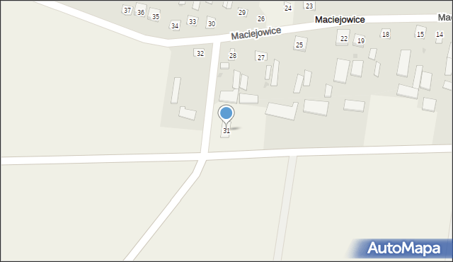 Maciejowice, Maciejowice, 31, mapa Maciejowice