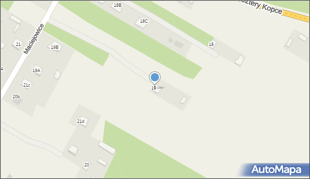 Maciejowice, Maciejowice, 22c, mapa Maciejowice