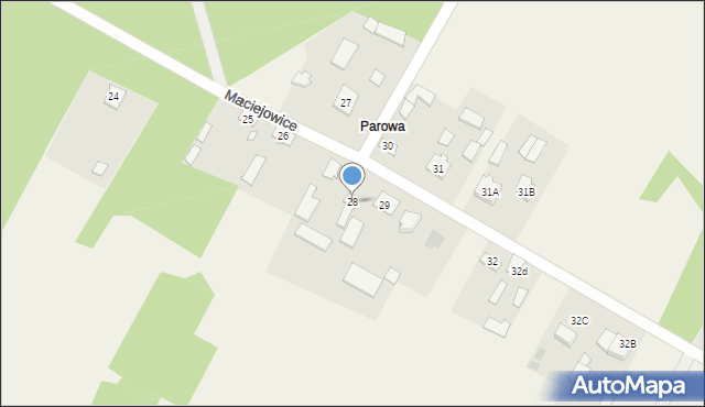 Maciejowice, Maciejowice, 28, mapa Maciejowice