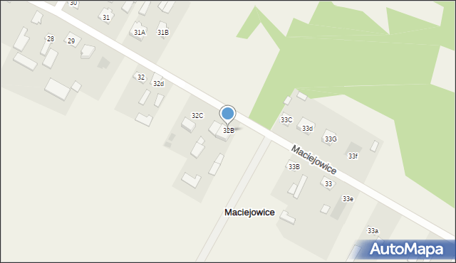 Maciejowice, Maciejowice, 32B, mapa Maciejowice