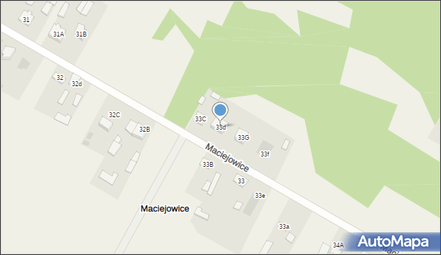 Maciejowice, Maciejowice, 33d, mapa Maciejowice