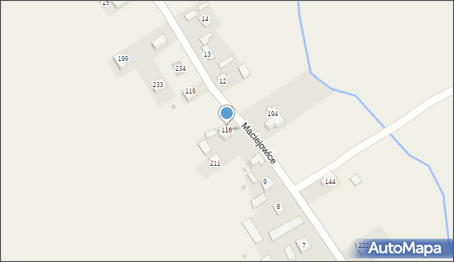 Maciejowice, Maciejowice, 116, mapa Maciejowice