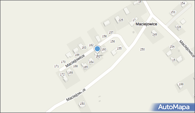 Maciejowice, Maciejowice, 161, mapa Maciejowice