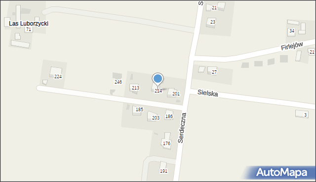 Maciejowice, Maciejowice, 214, mapa Maciejowice