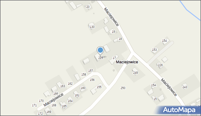 Maciejowice, Maciejowice, 225, mapa Maciejowice
