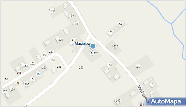 Maciejowice, Maciejowice, 249, mapa Maciejowice