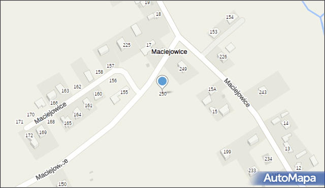 Maciejowice, Maciejowice, 250, mapa Maciejowice