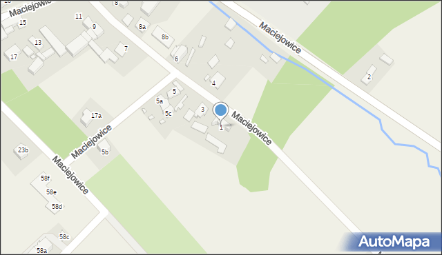 Maciejowice, Maciejowice, 1, mapa Maciejowice