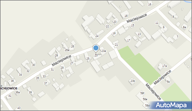 Maciejowice, Maciejowice, 23, mapa Maciejowice