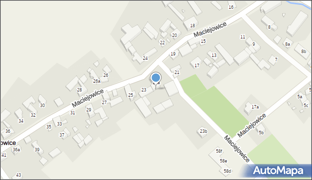 Maciejowice, Maciejowice, 23c, mapa Maciejowice