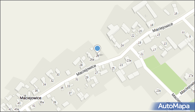 Maciejowice, Maciejowice, 26, mapa Maciejowice