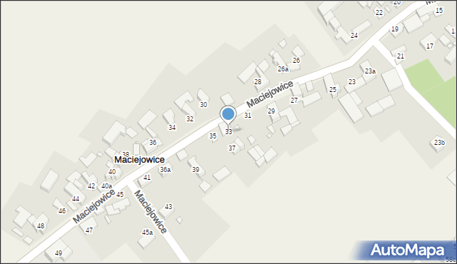 Maciejowice, Maciejowice, 33, mapa Maciejowice
